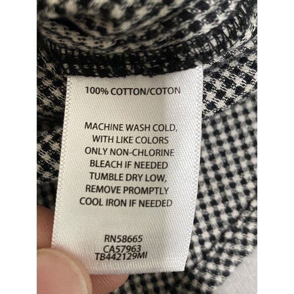NWT Treasure & Bond Women’s Long Sleeve Flannel Shirt Button Black Size Small - Picture 8 of 10